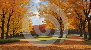 autumn in the park, fall colors in the park, autumn scene in the park, golden autumn seasone