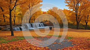 autumn in the park, fall colors in the park, autumn scene in the park, golden autumn seasone