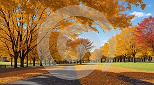 autumn in the park, fall colors in the park, autumn scene in the park, golden autumn seasone