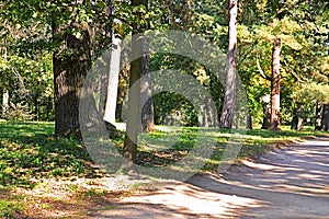 Autumn park Oleksandriya in Bila Tserkva, Kyiv region, Ukraine