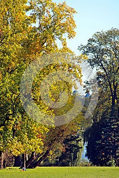 Autumn park Oleksandriya in Bila Tserkva, Kyiv region, Ukraine