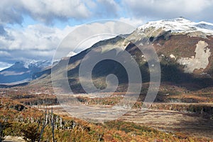 Autumn in Patagonia. Cordillera Darwin, Tierra del Fuego