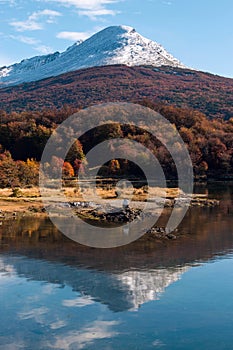 Autumn in Patagonia. Cordillera Darwin, Tierra del Fuego photo