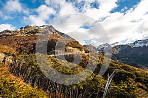 Autumn in Patagonia. Cordillera Darwin, Tierra del Fuego photo