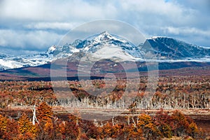 Autumn in Patagonia. Cordillera Darwin, Tierra del Fuego photo