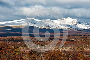 Autumn in Patagonia. Cordillera Darwin, Tierra del Fuego photo