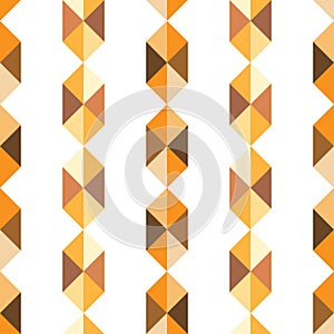 Autumn seamless pattern. Colorful vertical stripes in triangle shapes.