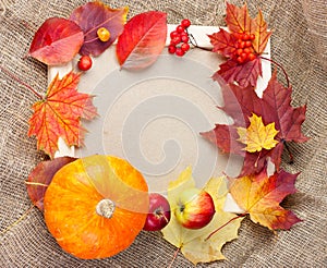 Autumn photo frame