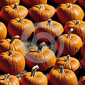 Autumn Pumpkin Thanksgiving Background - seamless tileable pattern