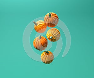 Autumn pumpkins - Harvest and Thanksgiving theme - 3D