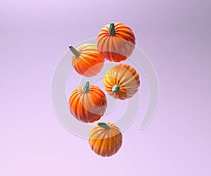 Autumn pumpkins - Harvest and Thanksgiving theme - 3D