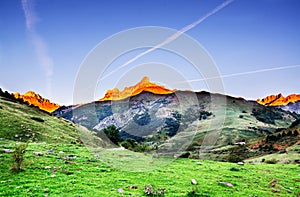 Autumn into the Pyrenees mountains photo