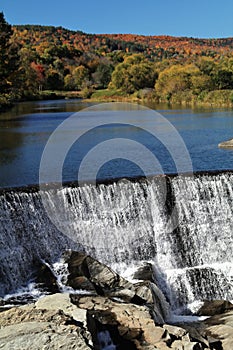 Autumn at Quechee Village Falls, Vermont