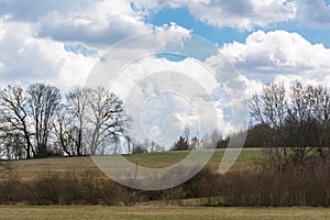 Autumn Quiet Peaceful relaxed Landscape Dramatic Clouds Blue Ski