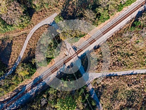 Railroad overlook by drone DJI mavic mini photo