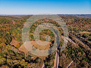 Railroad overlook by drone DJI mavic mini autumn photo