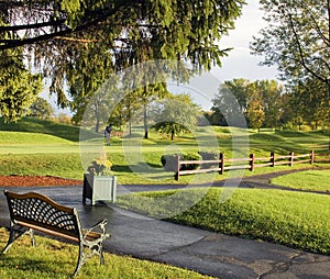 Autumn Rain Golf Course