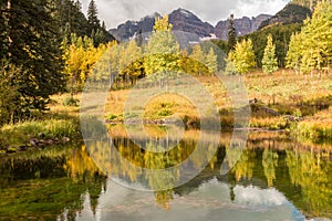 Autumn Reflection at Maroon Bells
