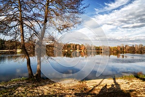 Autumn reflection on water