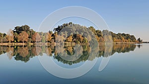 Autumn reflections on the banks of the Seyhan river in Adana