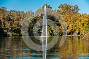 Autumn reflections on a lake