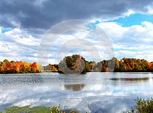 Autumn Reflections in the Lake at Ohiopyle photo