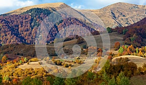 Autumn rhapsody, landscape of mountain