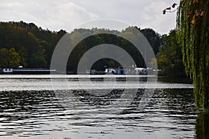 Autumn at the River Spree inthe Neighborhood Rummelsburg, Berlin