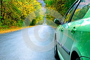 Autumn road theme