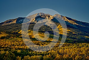 autumn in the rocky mountains of Colorado. Kebler Pass near Crested Butte, Colorado