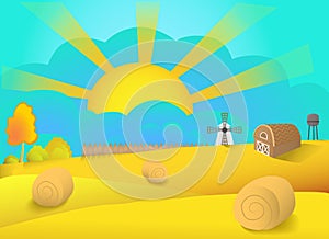 Autumn rural landscape