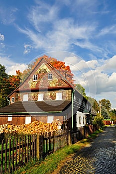 Autumn rural landscape. Czech republic