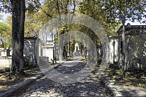 Autumn\'s Repose: Pathway through the Cemetery