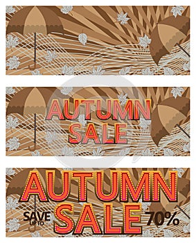 Autumn sale banner template