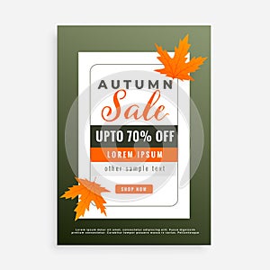 Autumn sale brochure design poster