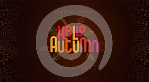 Autumn Sale concept typographic design.