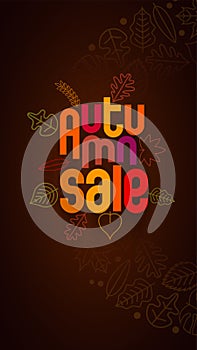 Autumn Sale concept typographic design.