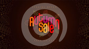 Autumn Sale concept typographic design.