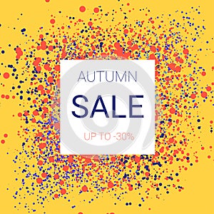 Autumn sale design. Splash of bright fall colors, without banal tree leaves photo