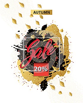 Autumn sale flyer template.