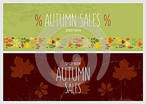 Autumn sale flyer template