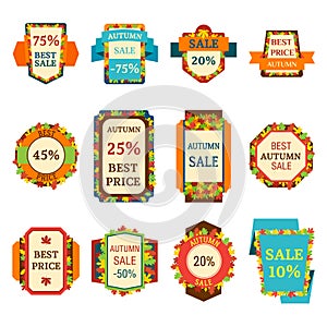 Autumn sale logo vector