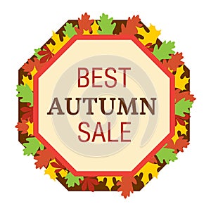 Autumn sale logo vector