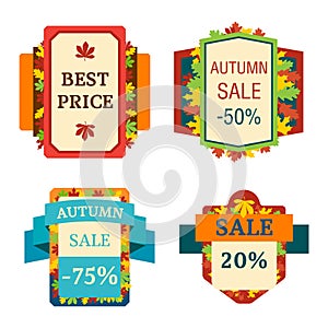 Autumn sale logo vector