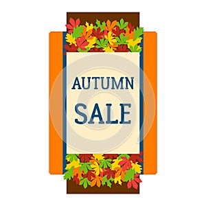 Autumn sale logo vector