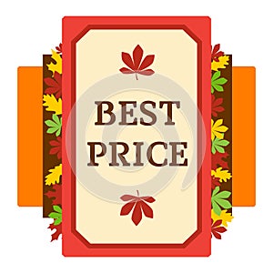 Autumn sale logo vector