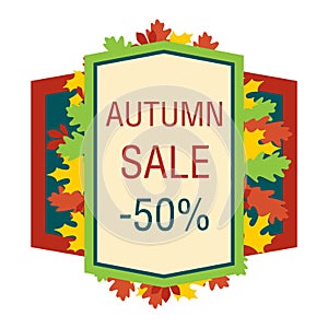 Autumn sale logo vector