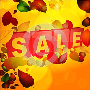 Autumn sale tabs background