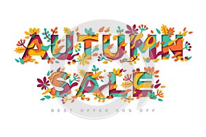 Autumn Sale typography design