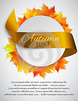 Autumn satin ribbon